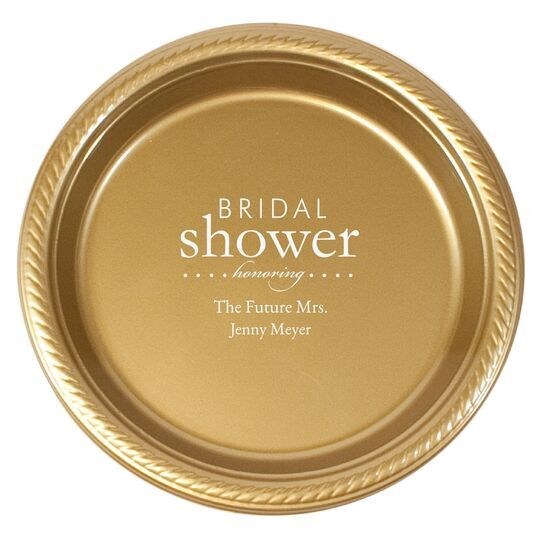 Bridal Shower Honoring Plastic Plates